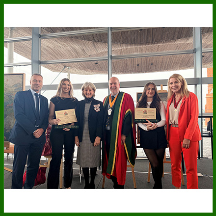 The Master Henry Gilbert with the senedd members