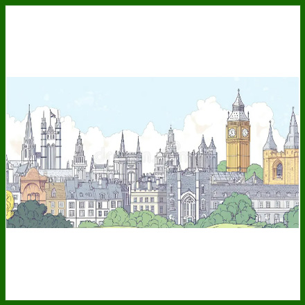 A hand drawn picture of the Parliament in Westminster